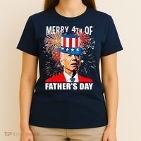 Biden 4th Of July Joe Biden Happy Father's Day Funny T-Shirt thumb 4