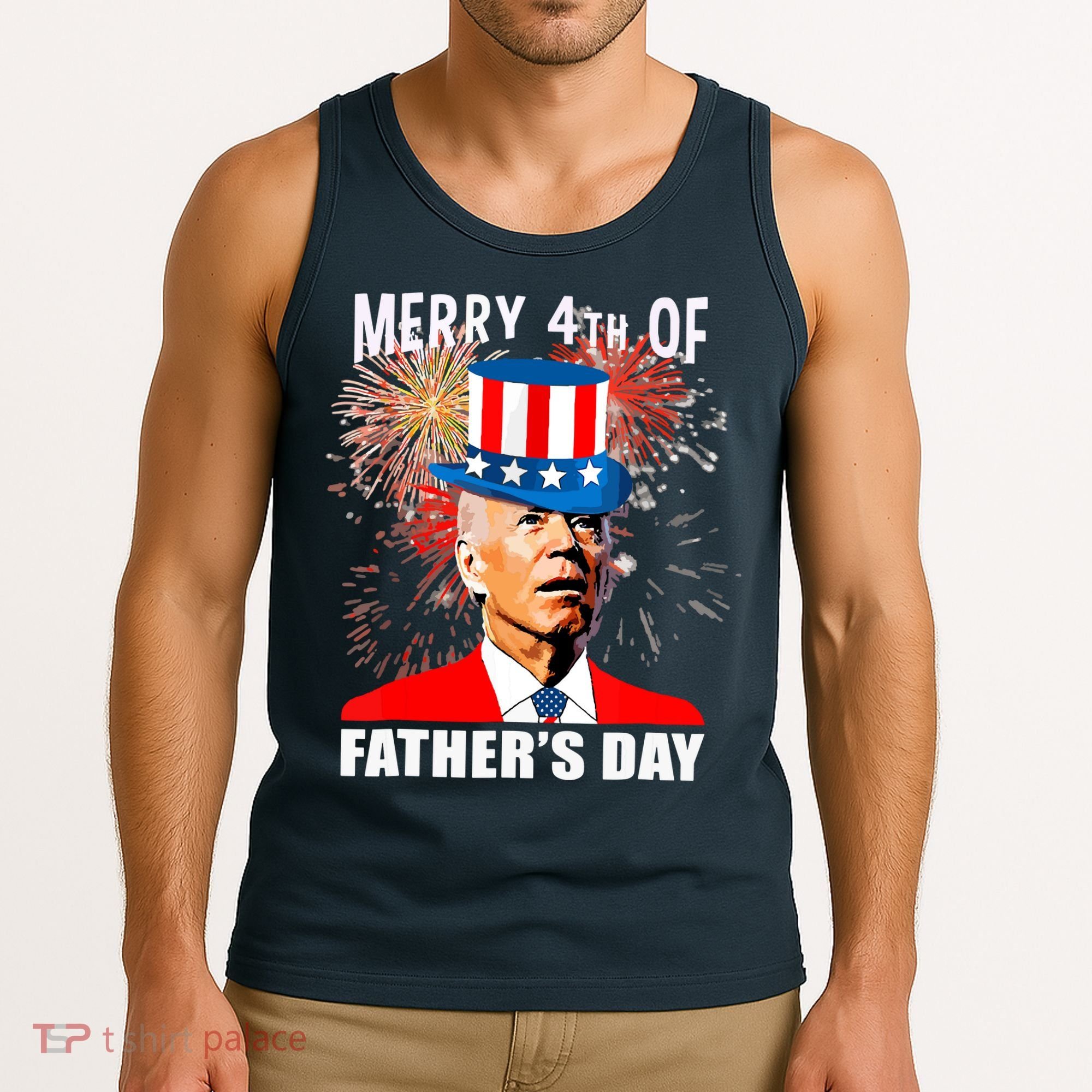 Biden 4th Of July Joe Biden Happy Father's Day Funny Tank Top
