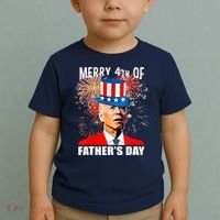 Biden 4th Of July Joe Biden Happy Father's Day Funny Toddler T-Shirt thumb 2