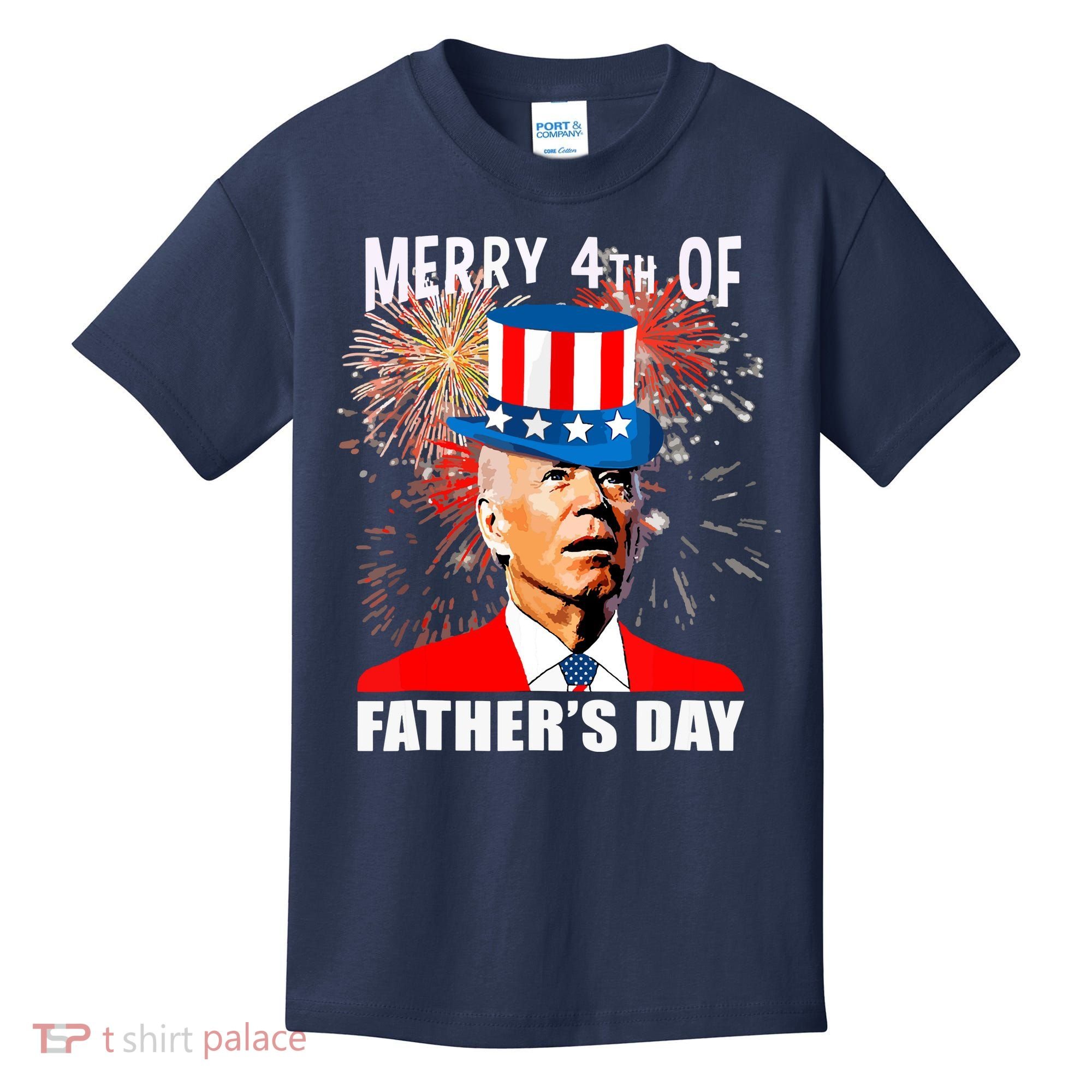Biden 4th Of July Joe Biden Happy Father's Day Funny Kids T-Shirt