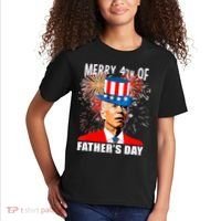 Biden 4th Of July Joe Biden Happy Father's Day Funny Kids T-Shirt thumb 2