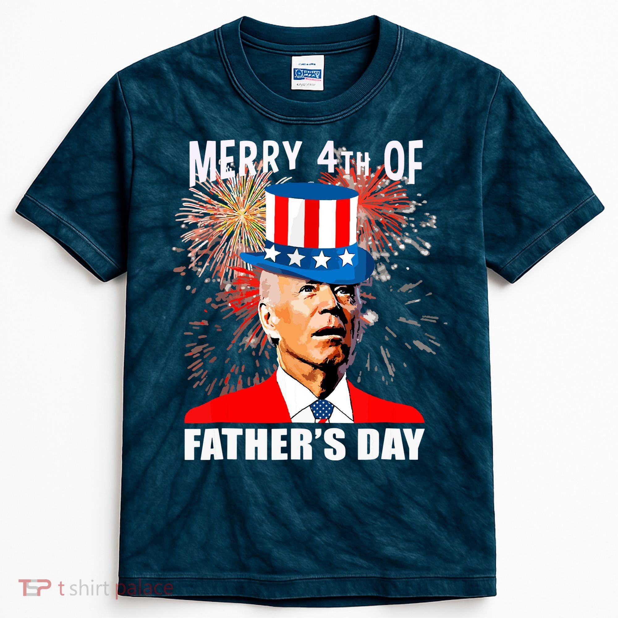 Biden 4th Of July Joe Biden Happy Father's Day Funny Kids Tie-Dye T-Shirt