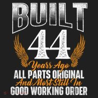 Built 44 Years Ago 44th Birthday 44 Years Old Bday Beanie thumb 2