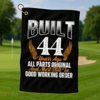 Built 44 Years Ago 44th Birthday 44 Years Old Bday Golf Towel thumb 1