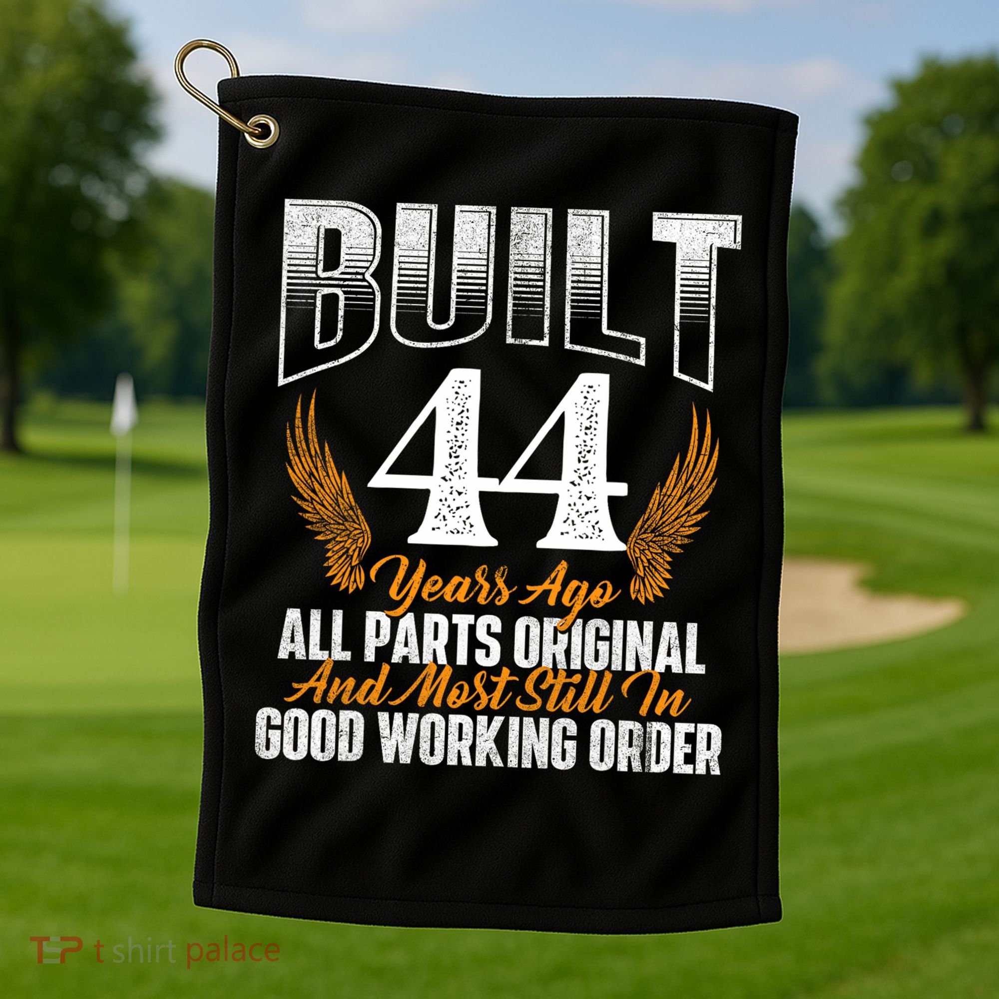 Built 44 Years Ago 44th Birthday 44 Years Old Bday Golf Towel