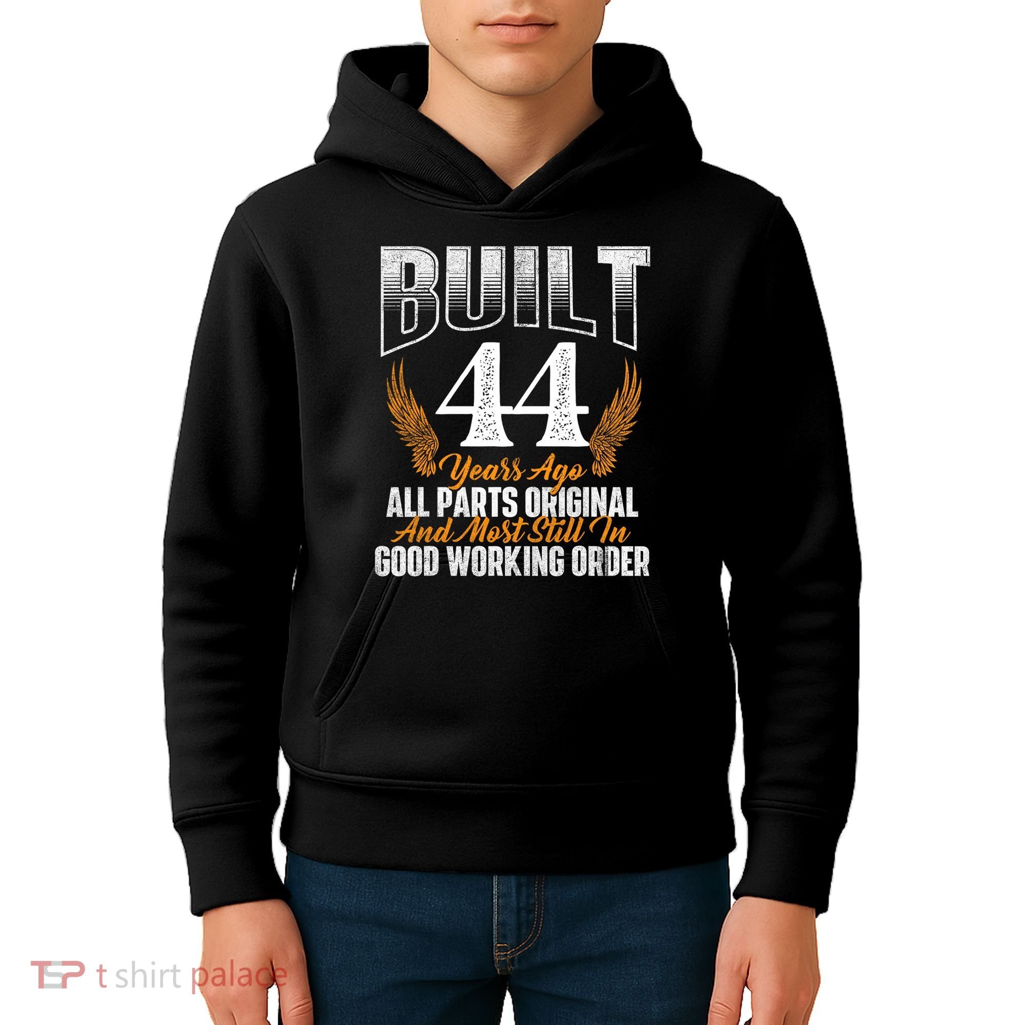 Built 44 Years Ago 44th Birthday 44 Years Old Bday Kids Hoodie