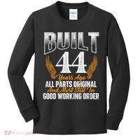 Built 44 Years Ago 44th Birthday 44 Years Old Bday Kids Long Sleeve Shirt thumb 0