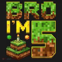 Boy 5th Birthday Boy Bro I’M 5 Year Old Gamer Pixel Tote Bag thumb 4