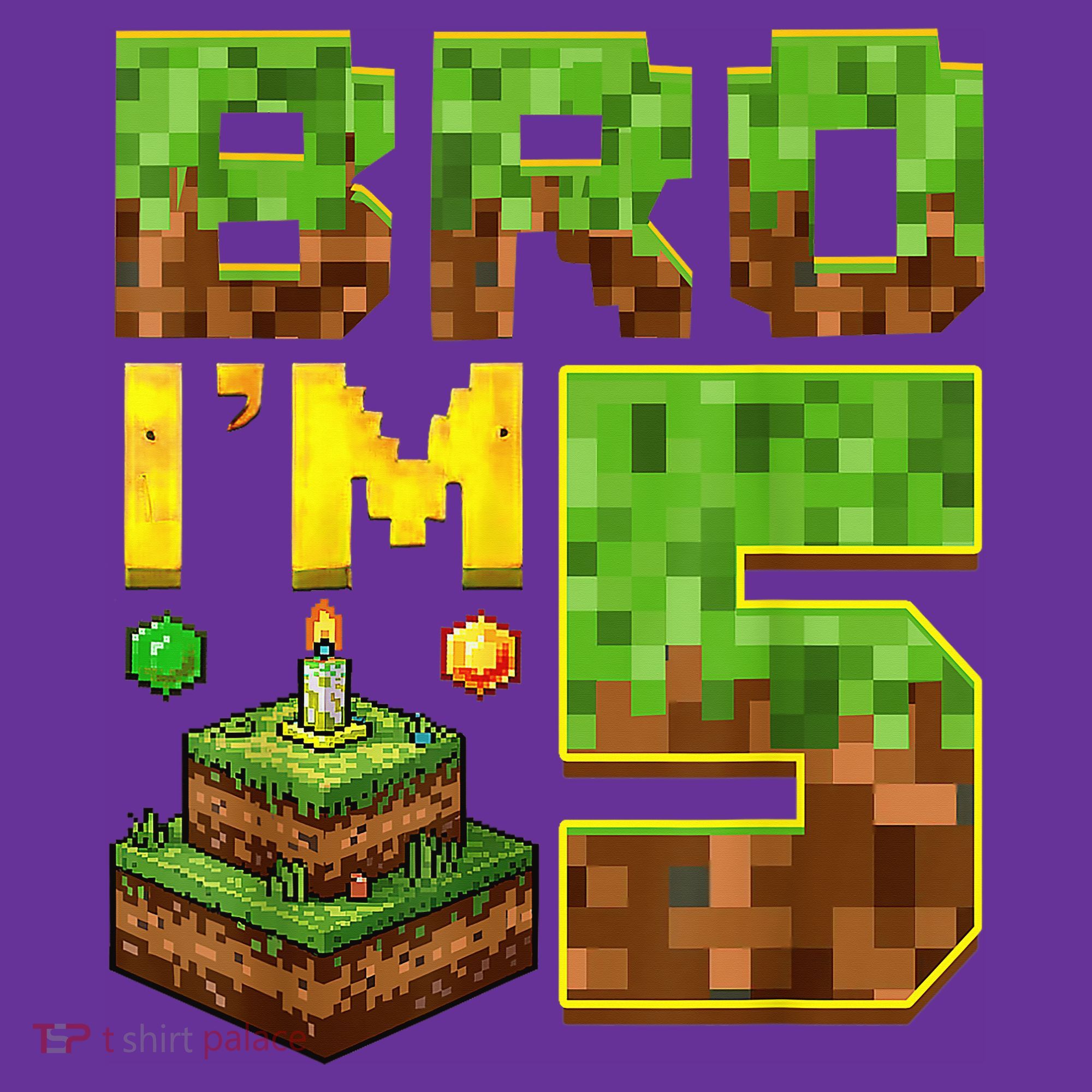 Boy 5th Birthday Boy Bro I’M 5 Year Old Gamer Pixel Kids Sweatshirt