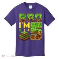 Boy 5th Birthday Boy Bro I’M 5 Year Old Gamer Pixel Kids T-Shirt thumb 0