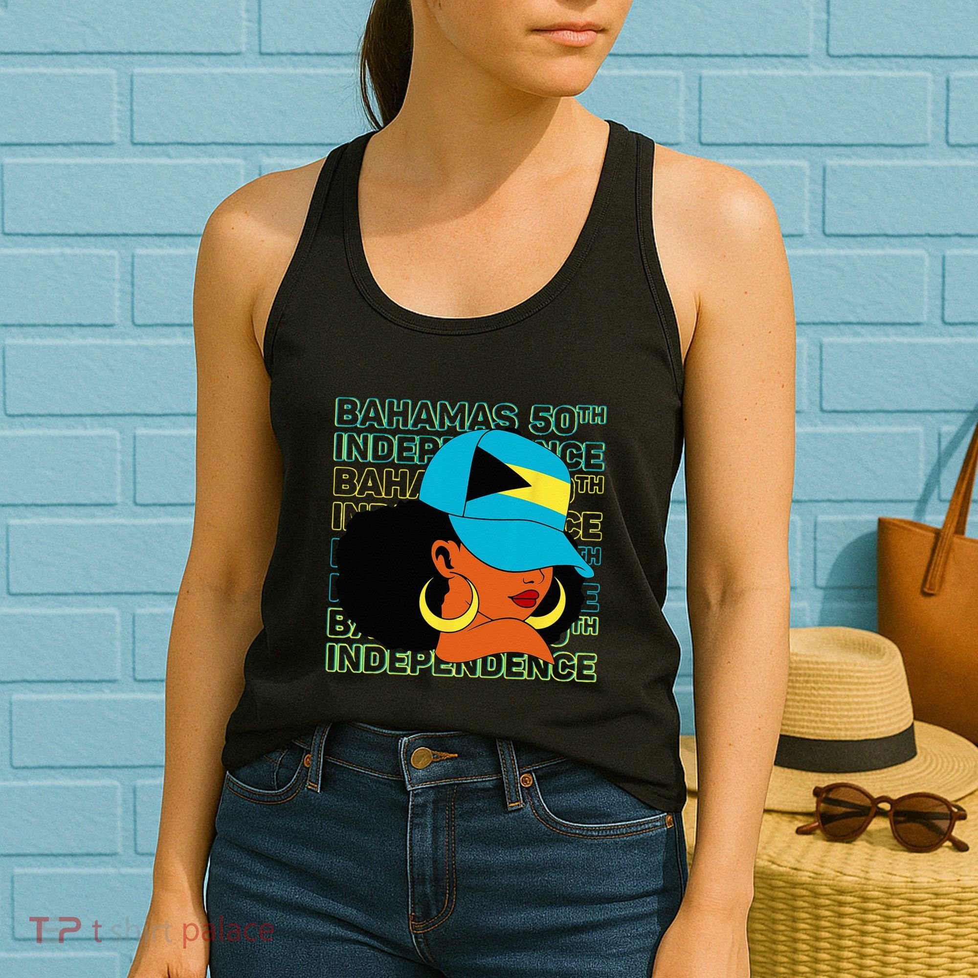 Bahamas 50th Independence Day Bahamian Bahamas Flag Women's Tank Top