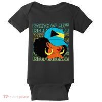 Bahamas 50th Independence Day Bahamian Bahamas Flag Baby Bodysuit thumb 0