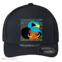 Bahamas 50th Independence Day Bahamian Flag Flexfit Unipanel Trucker Cap thumb 0