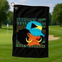 Bahamas 50th Independence Day Bahamian Flag Golf Towel thumb 1