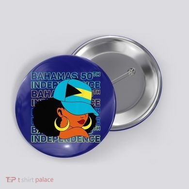 Bahamas 50th Independence Day Bahamian Flag Button