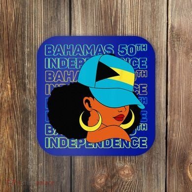Bahamas 50th Independence Day Bahamian Flag Coaster