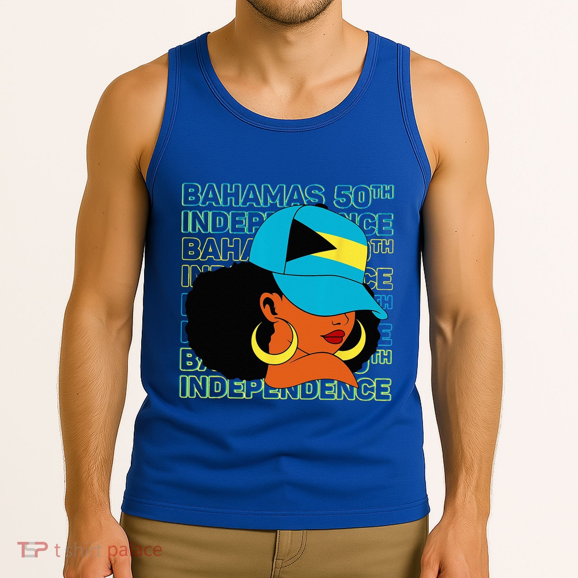 Bahamas 50th Independence Day Bahamian Flag Tank Top