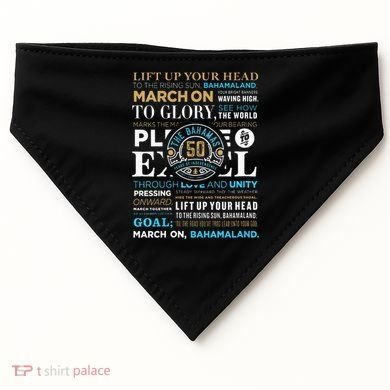 Bahamas 50th Independence Celebration USA-Made Doggie Bandana
