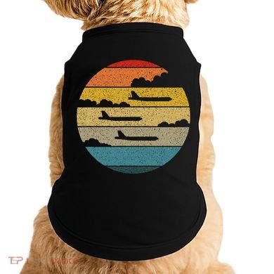 B 52 Stratofortress Silhouette Retro Sunset Airplane B52 Doggie Tank