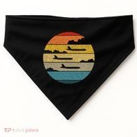 B 52 Stratofortress Silhouette Retro Sunset Airplane B52 USA-Made Doggie Bandana thumb 0