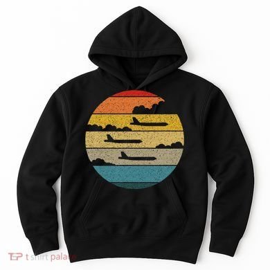 B 52 Stratofortress Silhouette Retro Sunset Airplane B52 Hoodie