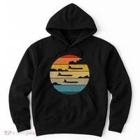 B 52 Stratofortress Silhouette Retro Sunset Airplane B52 Hoodie thumb 0