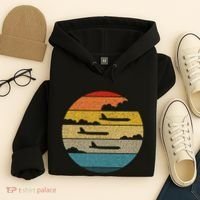 B 52 Stratofortress Silhouette Retro Sunset Airplane B52 Hoodie thumb 4