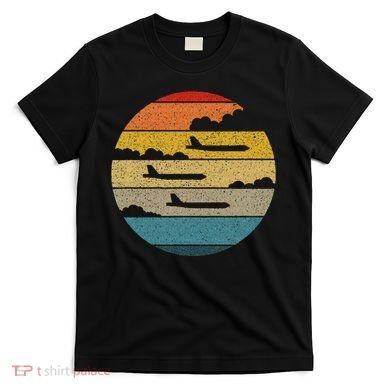 B 52 Stratofortress Silhouette Retro Sunset Airplane B52 T-Shirt