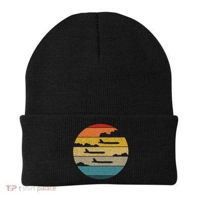 B 52 Stratofortress Silhouette Retro Sunset Airplane B52 Beanie