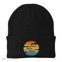 B 52 Stratofortress Silhouette Retro Sunset Airplane B52 Beanie thumb 0