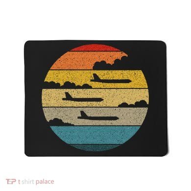 B 52 Stratofortress Silhouette Retro Sunset Airplane B52 Mousepad