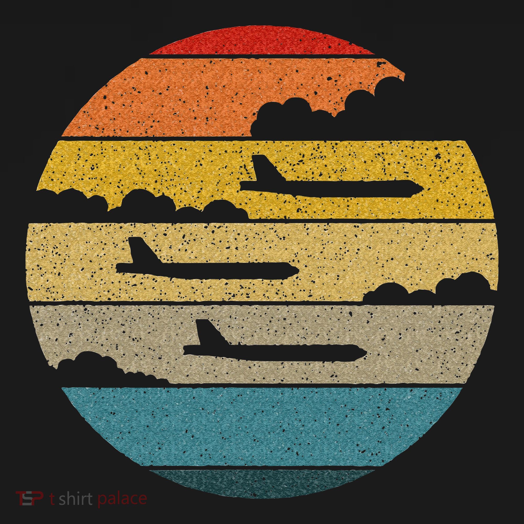 B 52 Stratofortress Silhouette Retro Sunset Airplane B52 Mousepad