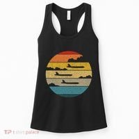 B 52 Stratofortress Silhouette Retro Sunset Airplane B52 Women's Tank Top thumb 0