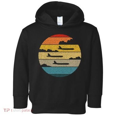 B 52 Stratofortress Silhouette Retro Sunset Airplane B52 Toddler Hoodie