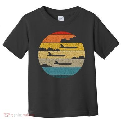 B 52 Stratofortress Silhouette Retro Sunset Airplane B52 Toddler T-Shirt