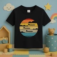 B 52 Stratofortress Silhouette Retro Sunset Airplane B52 Toddler T-Shirt thumb 3