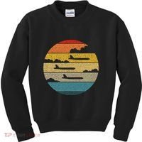 B 52 Stratofortress Silhouette Retro Sunset Airplane B52 Kids Sweatshirt thumb 0