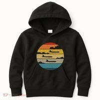 B 52 Stratofortress Silhouette Retro Sunset Airplane B52 Kids Hoodie thumb 0