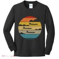 B 52 Stratofortress Silhouette Retro Sunset Airplane B52 Kids Long Sleeve Shirt thumb 0