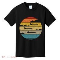 B 52 Stratofortress Silhouette Retro Sunset Airplane B52 Kids T-Shirt thumb 0