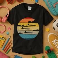 B 52 Stratofortress Silhouette Retro Sunset Airplane B52 Kids T-Shirt thumb 3