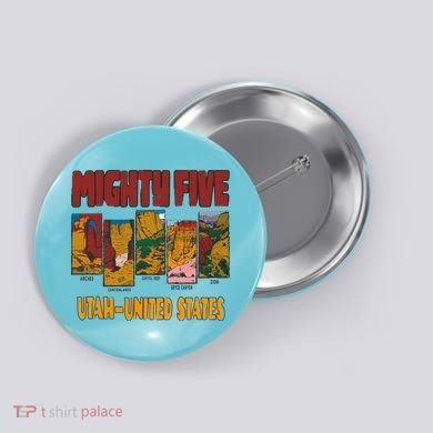 Big 5 Utah Mighty Five National Park Button