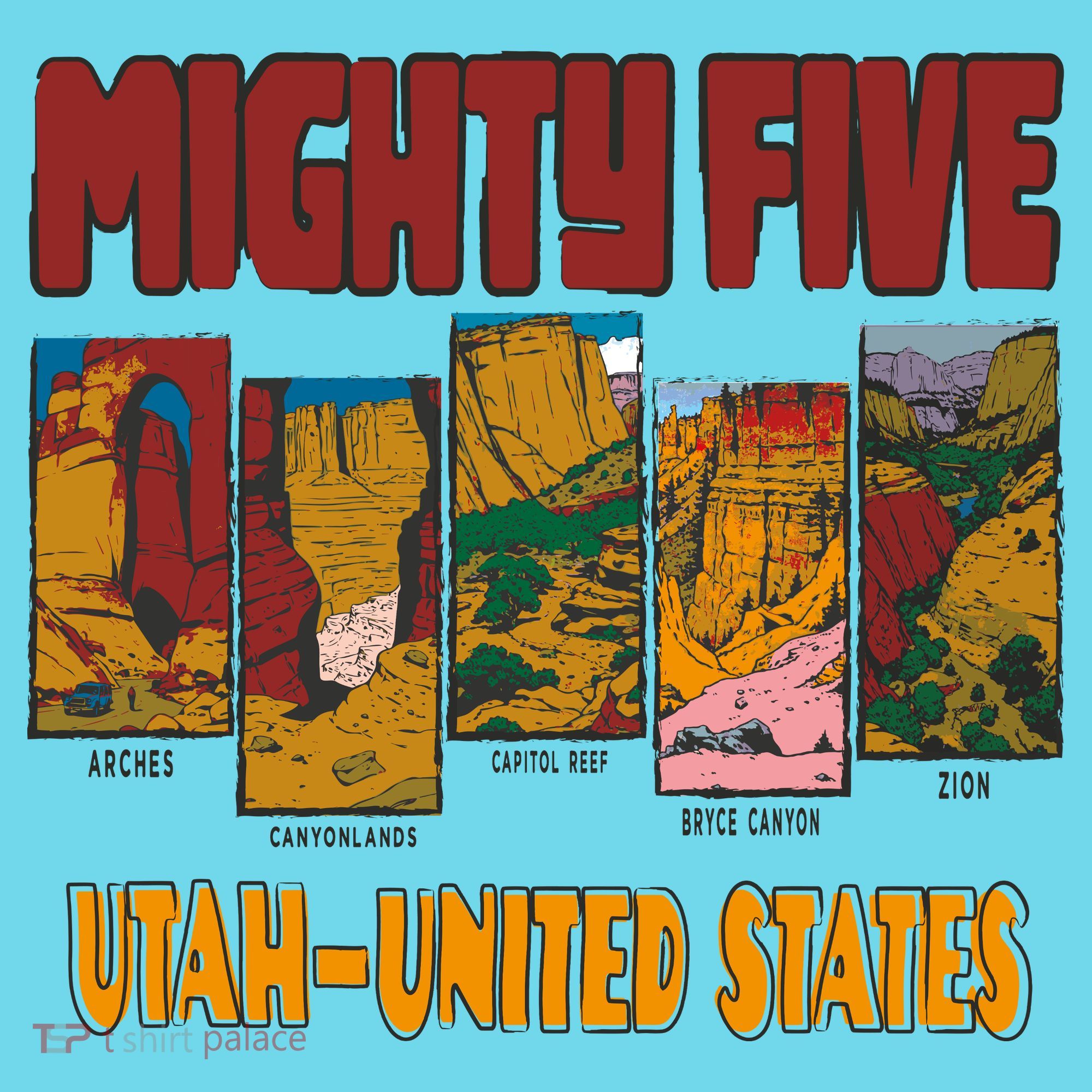 Big 5 Utah Mighty Five National Park Kids Long Sleeve Shirt