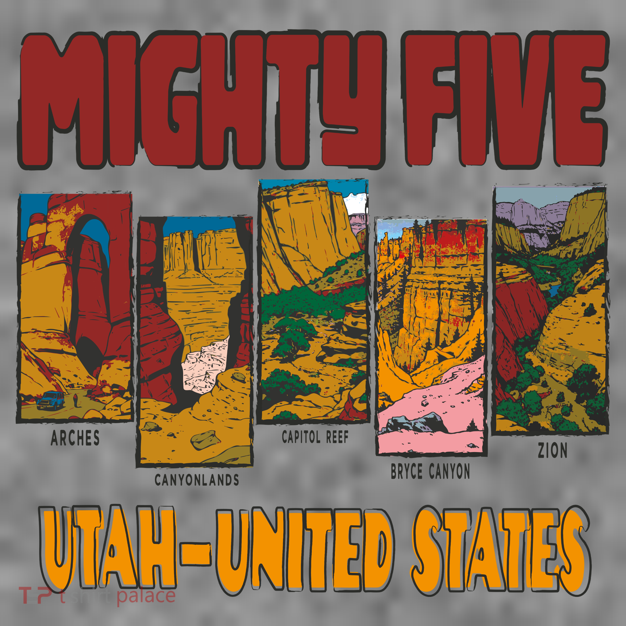 Big 5 Utah Mighty Five National Park Toddler Hoodie