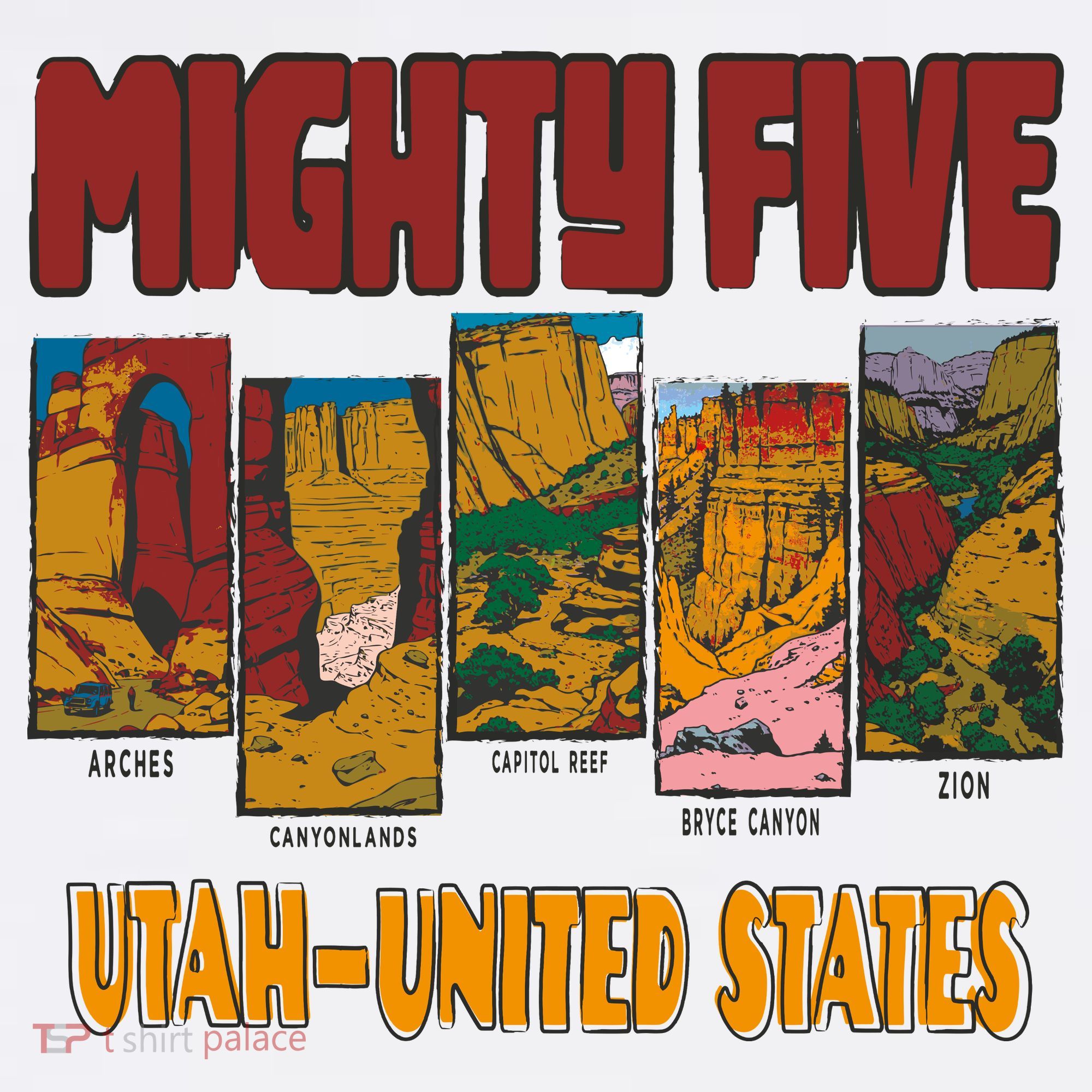 Big 5 Utah Mighty Five National Park Women's Hoodie