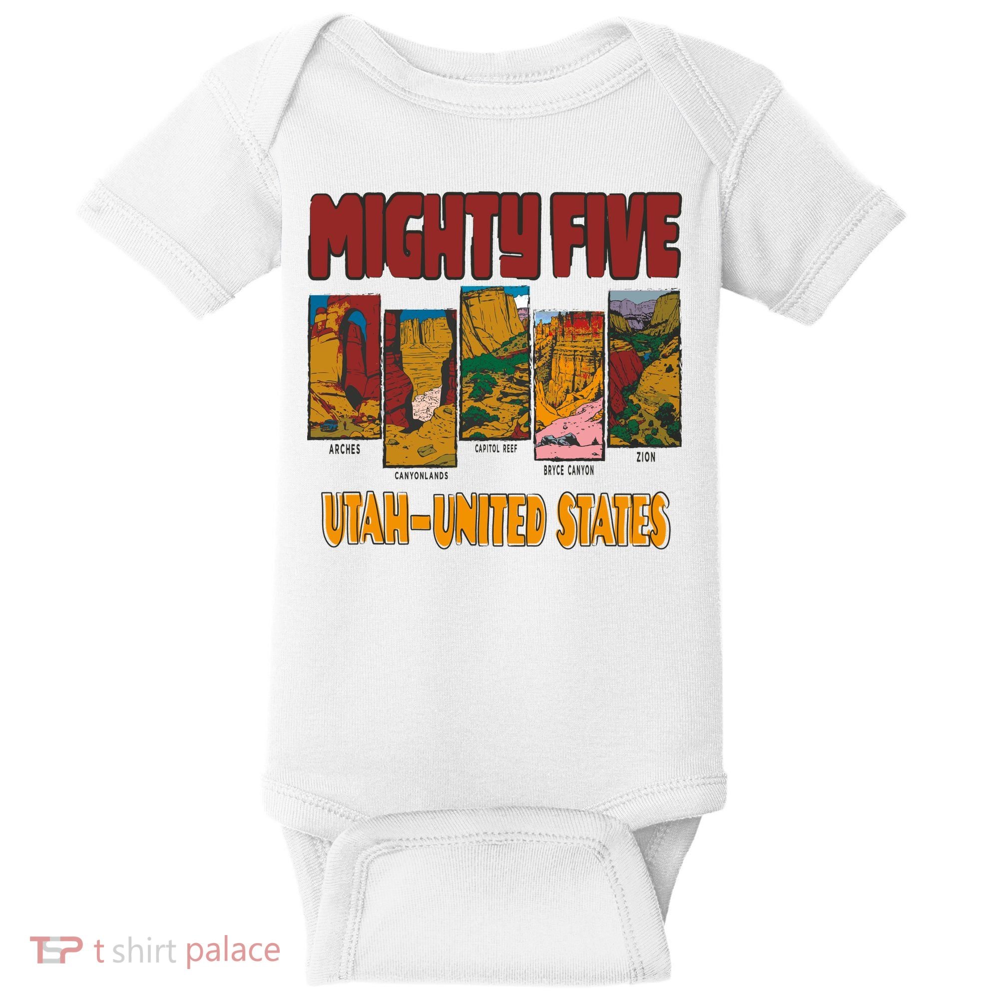Big 5 Utah Mighty Five National Park Baby Bodysuit