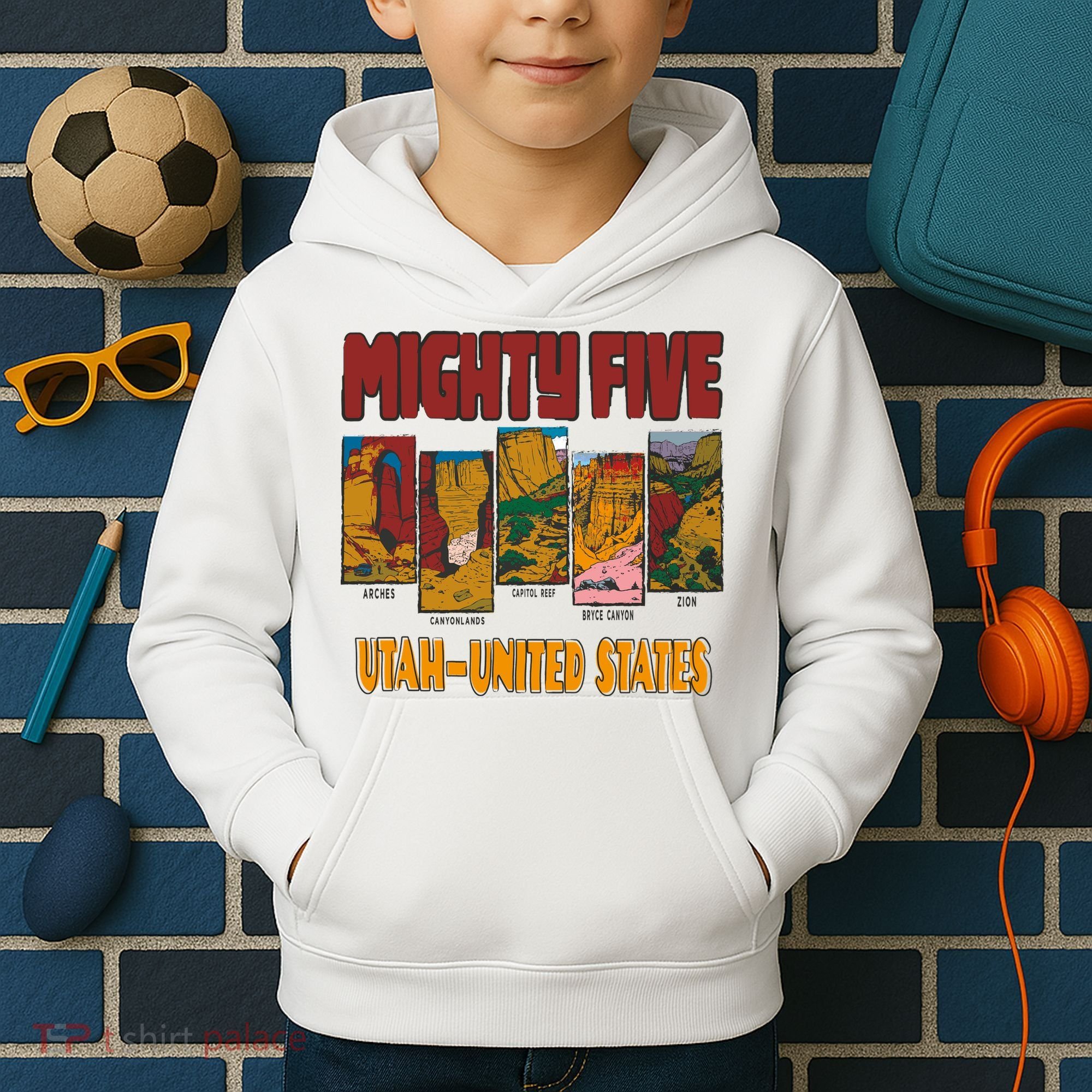 Big 5 Utah Mighty Five National Park Kids Hoodie