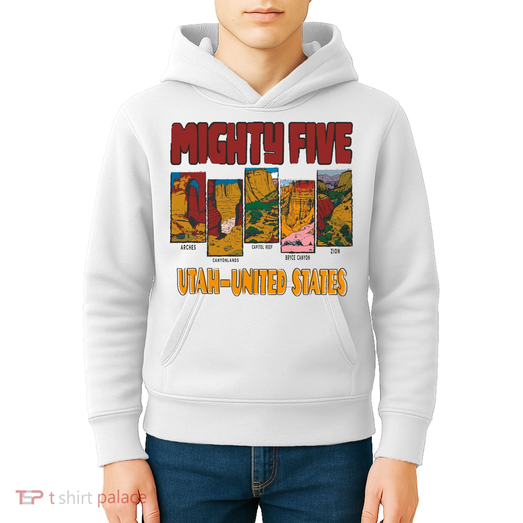 Big 5 Utah Mighty Five National Park Kids Hoodie