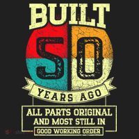Built 50 Years Ago All Parts Original 50th Birthday Women's Sweatshirt thumb 2