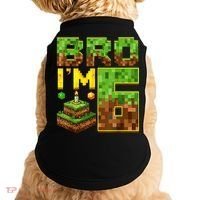 Boy 6th Birthday Boy Bro I’M 6 Year Old Gamer Pixel Doggie Tank thumb 0